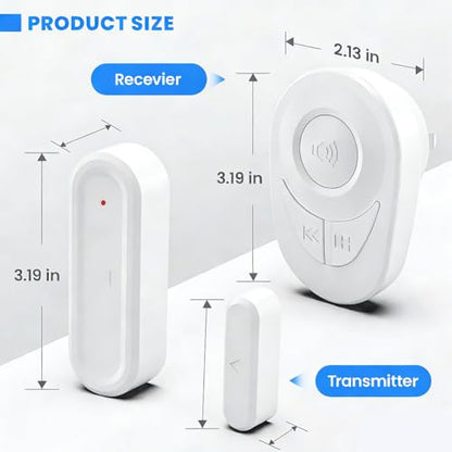 Door Chime, Upgraded Wireless Door Alarm Opened, Magnetic Contact Sensor