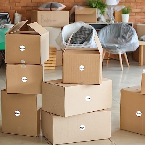 1400 PCS White Circle Dot Stickers 3/4" Round Coding Label - color: White
