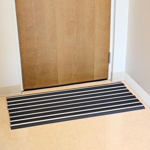 Ecomills Alumat Aluminum Doormat, 22.8" x 47.2", Black - size: 1'11" x 3'11" (Rectangular)