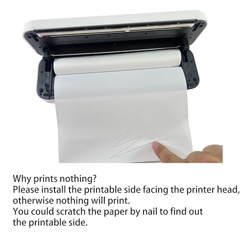 8 rolls (about 200 pages), thermal printer paper 8.5 x 11, letter, rolled, 3 proofing, not quick dry for pen, BPA free. For IOOIOO, Peripage, Munbyn, Jadens, Hprt, Phomemo…(lasting 10-15 years) - size: Letter, 8 rolls, 10-15 years