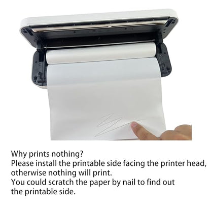 8 rolls (about 200 pages), thermal printer paper 8.5 x 11, letter, rolled, 3 proofing, not quick dry for pen, BPA free. For IOOIOO, Peripage, Munbyn, Jadens, Hprt, Phomemo…(lasting 10-15 years) - size: Letter, 8 rolls, 10-15 years