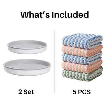 JOYMOOP Microfiber Cleaning Cloth, 5 Piece Set, Small, Multi Color - color: I