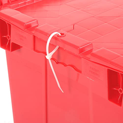 Global Industrial Distribution Container With Hinged Lid 21-7/8x15-1/4x17-1/4 Red - color: Red