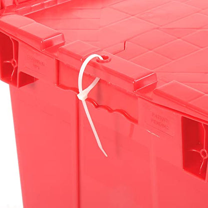 Global Industrial Distribution Container With Hinged Lid 21-7/8x15-1/4x17-1/4 Red - color: Red