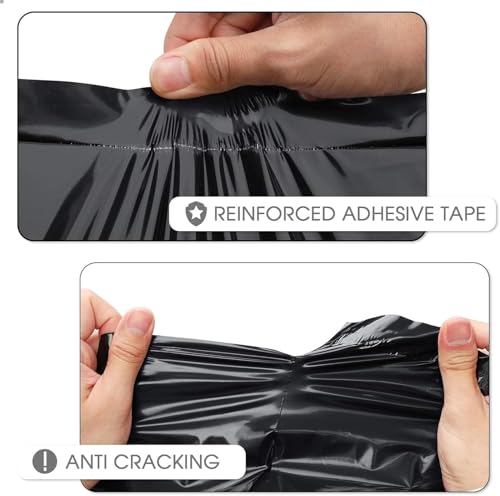 Metronic Poly Mailers 12X15.5 2000PC Shipping Bags Bulk for Small Business - color: Black, size: 12x15.5 2000PC
