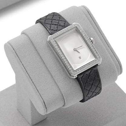 Grey Single Watch Display Stand with Microfiber Lining Watch Holder - color: Grey