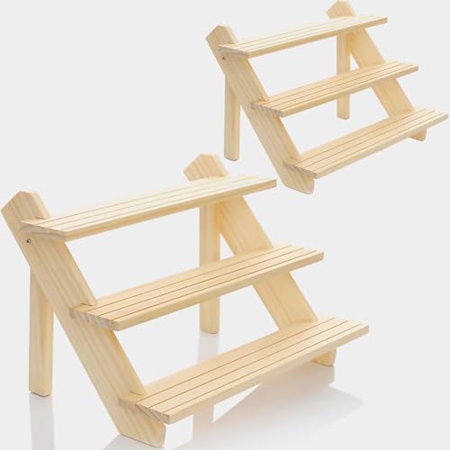 2pcs Display Riser, Earring Display Stands,Organizer For Vendor(3tier) - color: 3tier