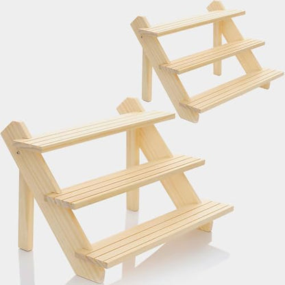 2pcs Display Riser, Earring Display Stands,Organizer For Vendor(3tier) - color: 3tier