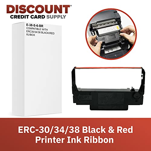 ERC-30/34/38 Black/Red Printer Ink Ribbon Cartridge for Point of Sale Transactions