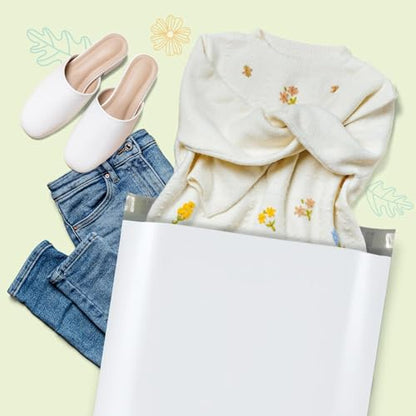 Fuxury Large Poly Mailers 19x24" 600 Pcs,Shipping Bags for Clothes,White - color: White, size: 19x24" 600pcs