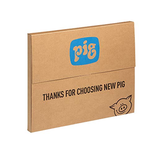 PIG Water Absorbent Mat | Reusable | 5 Pack | 15" W x 19" L | Absorbs up to 29 oz per pad | Blue and White | PM50534 - size: 15" W x 19" L