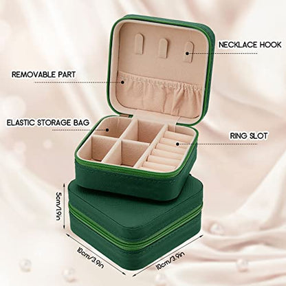 Taiyin 6/12/50 Pcs Travel Jewelry Case Bulk - color: Green