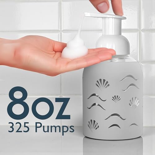Foaming Glass Hand Soap Dispenser Sand Foam 8oz - color: Sand