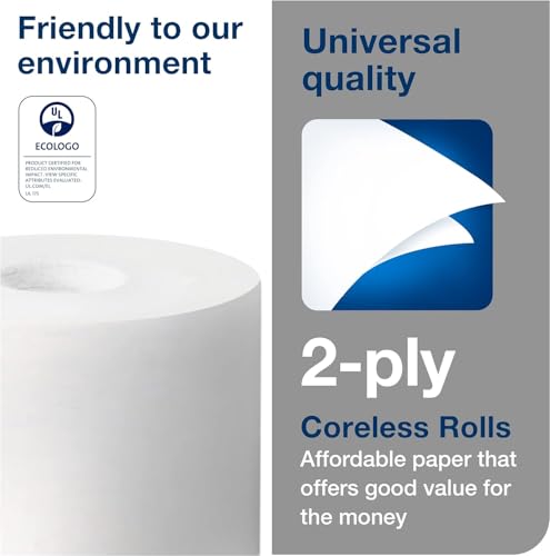 Tork Coreless High-Capacity Toilet Paper Roll T7, 36 x 1100 sheets, 472882 - size: 36 Count (Pack of 1)