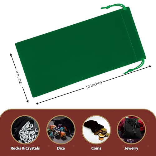 Mandala Crafts 4x10 Emerald Green Velvet Drawstring Bags for Wine Bottle - color: Emerald Green 4X10 Inches, size: 1 Count (Pack of 50)