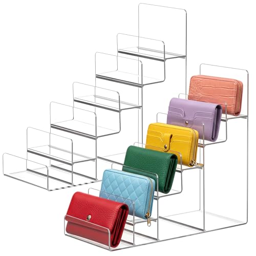 Kathfly 2 Pack 7-tier Acrylic Display Stand for Purses & Wallets - size: 7-tier