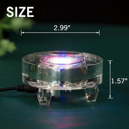 IFOLAINA Crystal LED Light Base Multicolor Changing Pedestal - color: R-Clear-7 Lighting Modes
