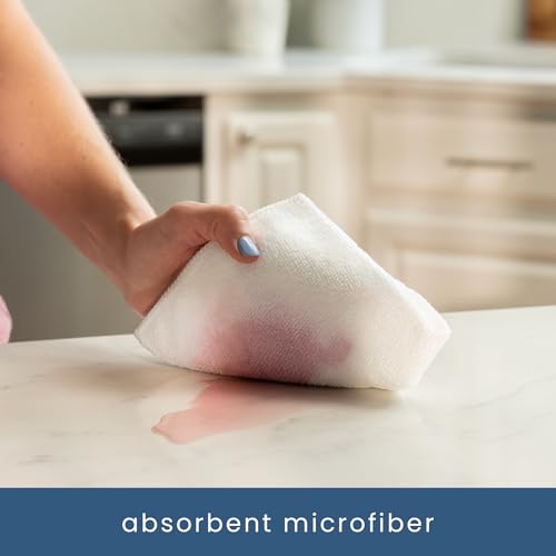 S&T INC. Microfiber Cleaning Cloth, 50 Pack, 11.5" x 11.5", White