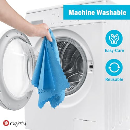 Orighty Microfiber Cleaning Cloth Bulk, 100 Pack, 11.5x11.5 inch, Blue - color: Blue, size: 100 Pack
