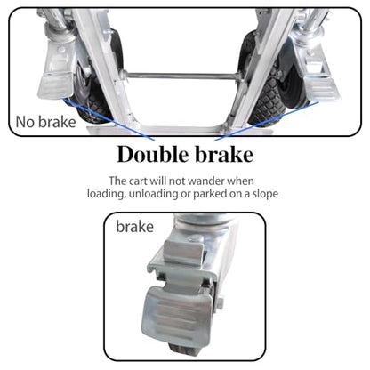 Silver Convertible Hand Truck Dolly Cart with Wheels Heavy Duty, 1000 Lbs Capacity, 2 Straps for Moving Furniture/Appliance/Carton/Warehouse/Office/Easy to Follow Video to Install - color: Silver