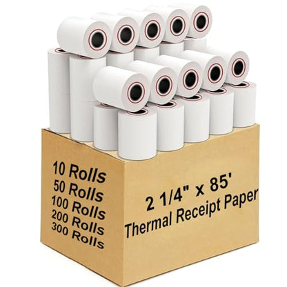 Coopaty 2 1/4" x 85' Thermal Paper, Thermal Cash Register POS Paper (150 Rolls) - size: 150 Rolls, style: 2 1/4" x 85'