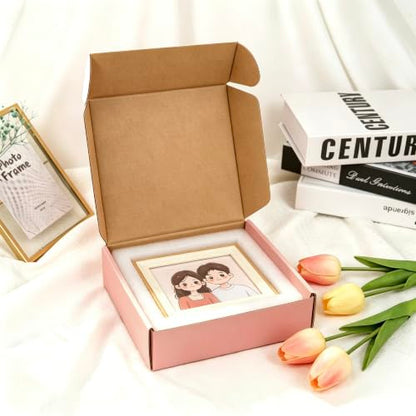 Pink Shipping Boxes 24 Pack 8x6x2 inches, Corrugated Cardboard Mailer Boxes - size: 8x6x2 Inch-24 Pack