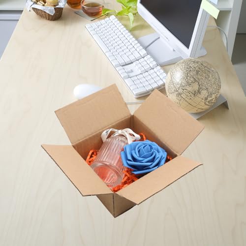 10 Pack 5x5x2 Shipping Boxes Brown Corrugated Cardboard Mailers - size: 5x5x2in