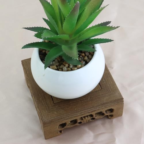 Wooden Display Stand Base Wood Carved Craft Pedestal, 4" x 4" - size: Square, 4" x 4"