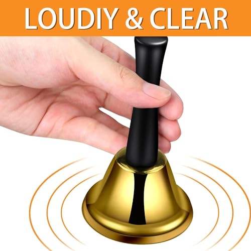 Classic Dinner Bell - Hand Bells for Weddings, School, Parties & Christmas