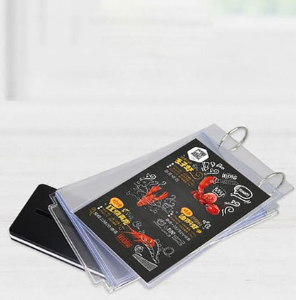 A5 T-shaped multi-page flip acrylic sign holder, menu / photo / advertising / drink display stand