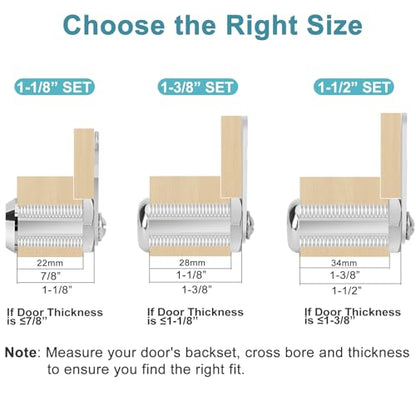 Cabinet Locks Keyed Different 1-3/8" Cam Lock with Keys Secure Files Drawers RV Storage Locks Replacement Set, Zinc Alloy(Silver 2PCS,1-3/8 Inch) - size: 1-3/8 Inch