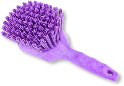 SPARTA 40541EC68 Plastic Scrub Brush, Utility Brush, Kitchen Brush With Hanging Hole For Cleaning, 8 Inches, Purple - color: Purple