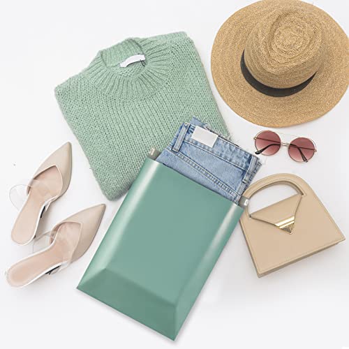 Metronic Poly Mailers 12x15.5 100 Pack Medium Shipping Bags for Clothing - color: Grayed Jade Green, size: 12x15.5 100PC
