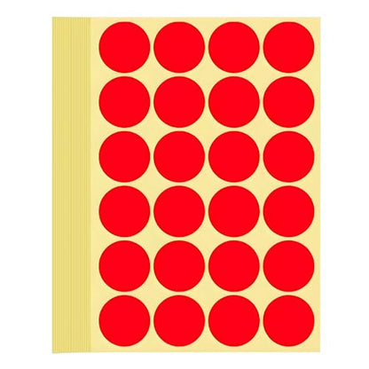 720 PCS Red Dot Stickers 1-1/4 Inch Round Color Coding Labels 1.25" Circle Sticky Dots 32 mm Blank Circular Price Label Sticker Sheets for Spice Seal Inventory Office Classroom Must Haves - color: Red