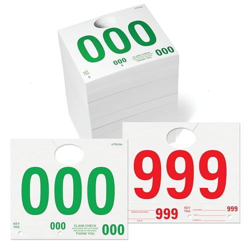 Automotive Service Tag Numbers Dispatch Numbers (000-999) - size: 000-999