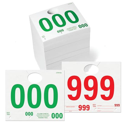 Automotive Service Tag Numbers Dispatch Numbers (000-999) - size: 000-999