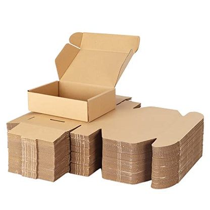 PHAREGE 50 Pack 7x5x2 inch Small Shipping Boxes, Brown Mailing Boxes - color: Brown, size: 7x5x2 inch 50 Pack