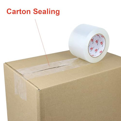 BOMEI PACK 3 inch Wide Clear Packing Tape, 3 inch x 110 Yards (330ft), Industrial Grade 3'' Heavy Duty Shipping Tape Refills for Box Office Moving, Packaging and Mailing - size: 3 inch x 110 yards
