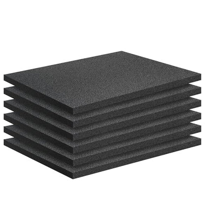 Polyethylene Foam Pads for Packing Foam Sheets Black Cuttable High Density Cushioning Inserts Protective Foam for Packing Cases and Crafts- 16" X 12" X 0.4"- 6 Pack - size: 16in*12in*0.4in