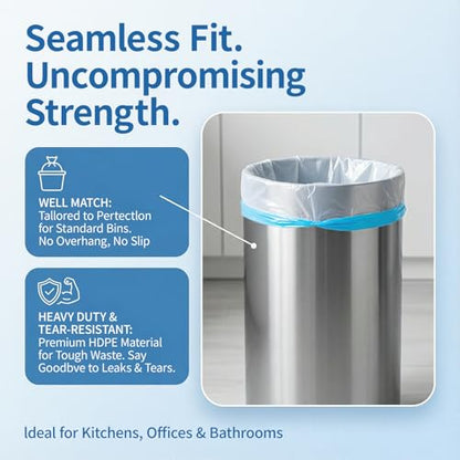 Medium 6 Gallon Trash Bags Drawstring,1.1 Mil,Unscented,240 Count - color: 6gal-240