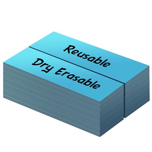 LLPT Dry Erase Magnetic Labels 1" x 3" 50 Packs Blue - color: Blue, size: 1" x 3"