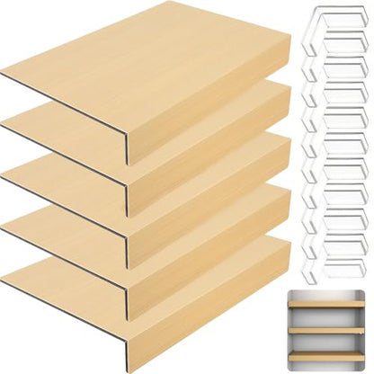 GCCSJ 5Pcs Wire Shelf Cover,30x16 Inch Shelf Covers for Wire Shelving,Oak - color: Oak, size: 16"W x 30"L