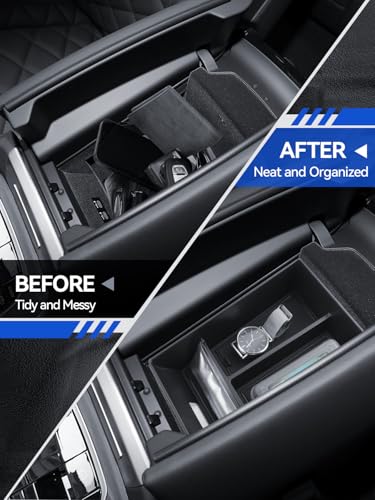 for BMW X5/X6/X7 Center Console Organizer 2020 2021 2022 2023 2024 2025 2026 BMW X5/X6/X7 Accessories Armrest Tray Middle Storage Box Insert Container Durable ABS Plastic - size: for 2020-2025 2026 BMW X5/X6/X7