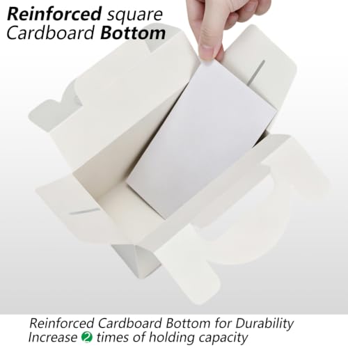 Aosric Small White Gable Boxes 3.5 x 3.5 x 6.3 In, 30 Pack - color: White
