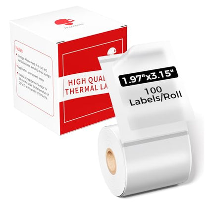 Phomemo Frosted Thermal Labels, 1.97"x3.15", for M110/M100/M220, 90 PCS - color: Frosted Clear, size: 1.97"x3.15"