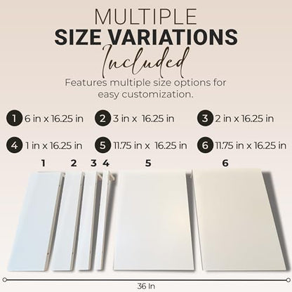 Wooden Shelf Covers for 16-Inch Deep Wire Racks, 1, White, 36"W x 16"D - color: White