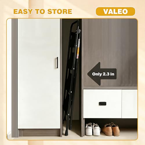 Valeo 4 Step Ladder, Folding Step Stool with Wide Anti-Slip Pedal - style: 4 Step
