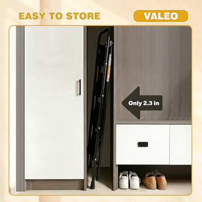 Valeo 4 Step Ladder, Folding Step Stool with Wide Anti-Slip Pedal - style: 4 Step