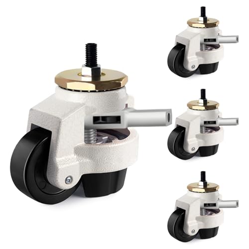 Heavy Duty Wheels, Leveling Stem Casters 6600 Lbs Total Capacity - size: 3 INCH