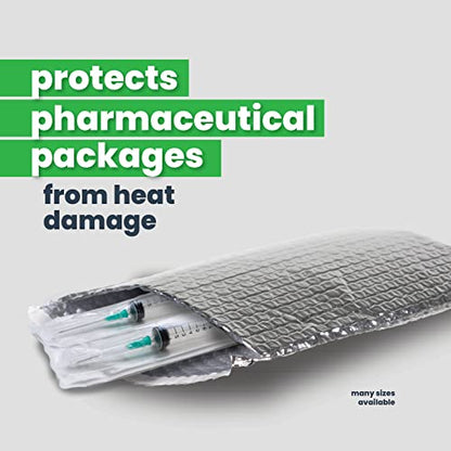 EcoFoil Thermal Insulated Bubble Mailer 6" x 6.5" - 10-Pack - Heat-Protective & Lightweight Bubble Mailer, Protects Temperature-Sensitive Contents, Food Grade Shipping Material - size: 6" x 6.5"